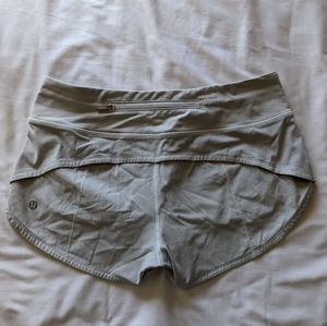 Lululemon Speed Up Shorts light gray